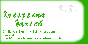 krisztina harich business card